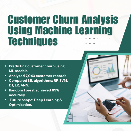 Customer Churn Analysis Using Machine Learning Techniques.